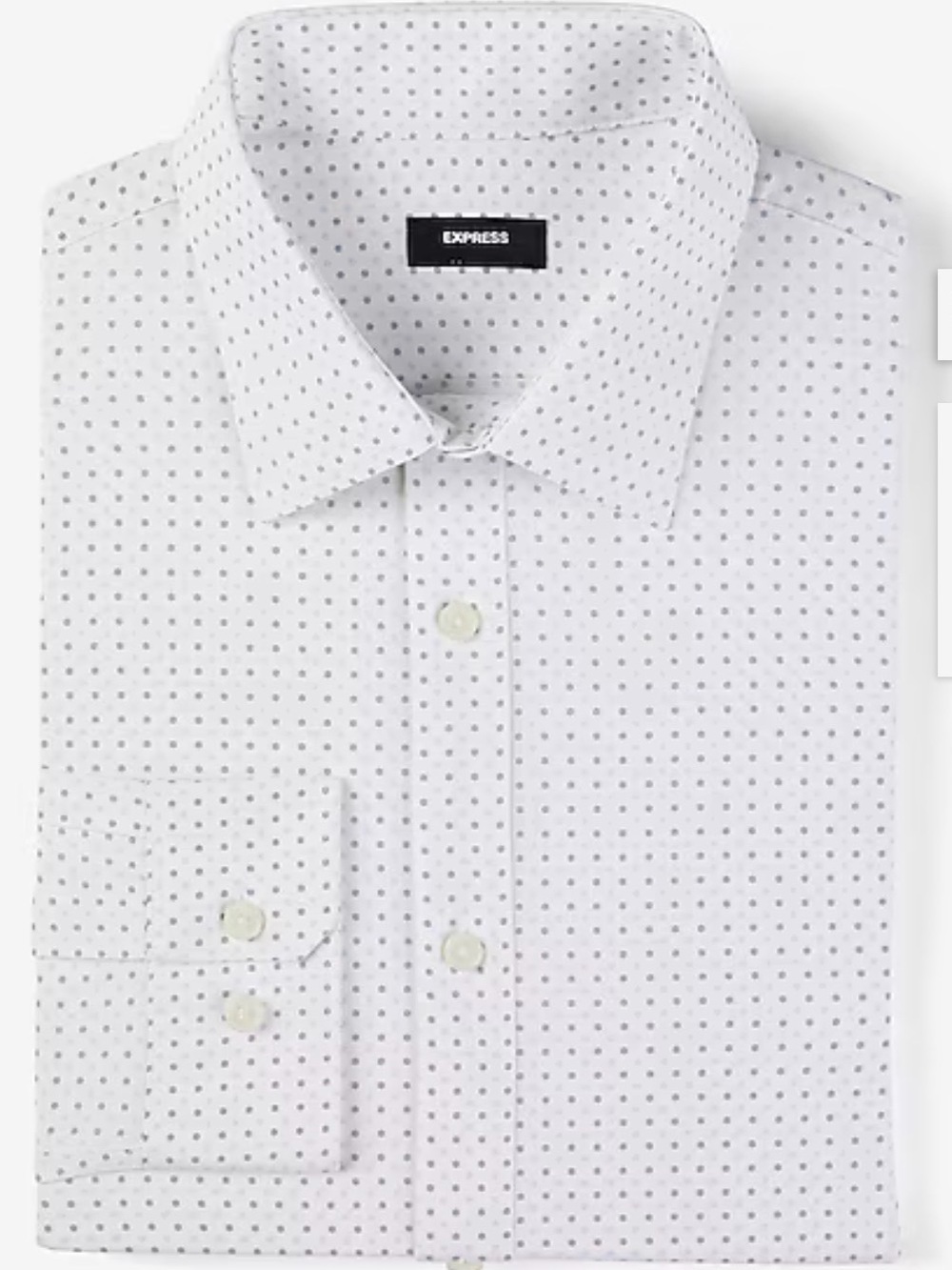 Express Extra Slim Dot Print Wrinkle-Resistant Everyday Performance Dress Shirt